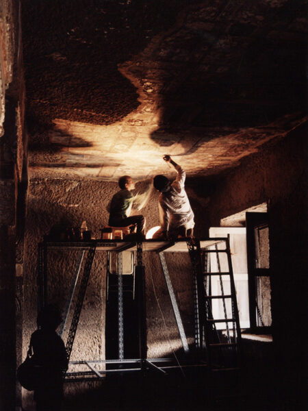 Ajanta caves; restoration
