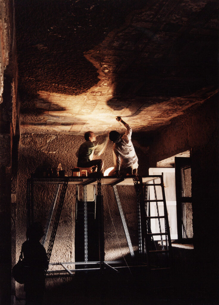 Ajanta caves; restoration