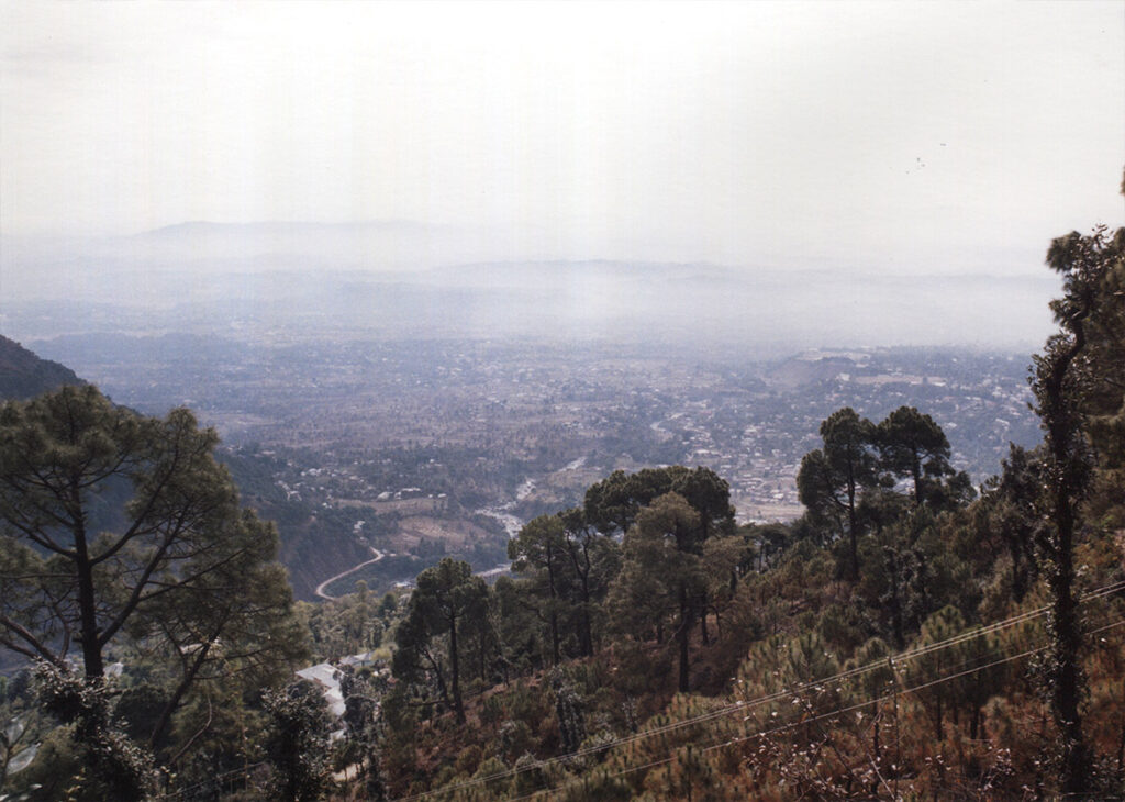 View down the mountain