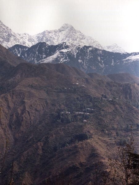 Himalayas in the distance