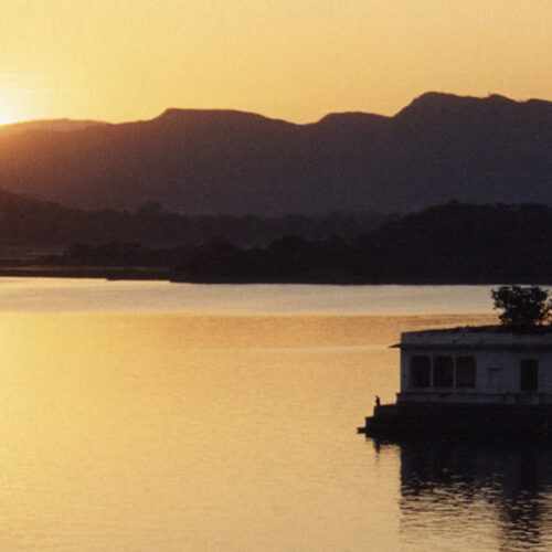 Udaipur lake at sunset
