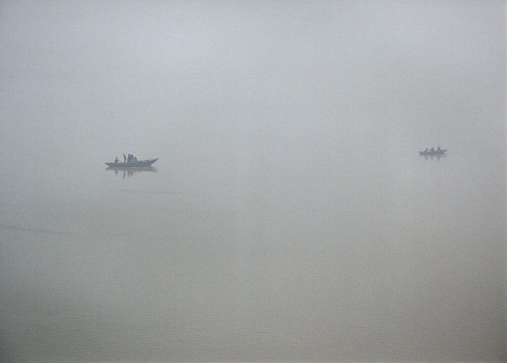 Morning boats on the Ganges