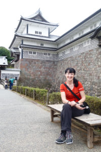 Carol at Kanazawa Castle