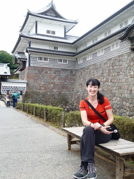 Carol at Kanazawa Castle