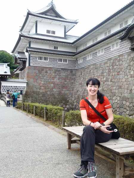 Carol at Kanazawa Castle