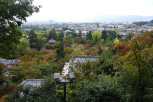 View from the hill behind Eikan-do