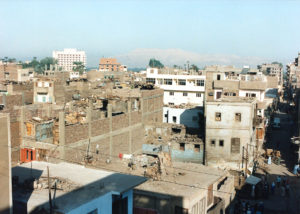 Luxor rooftops from the balcony of the Oasis Hotel