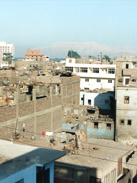 Luxor rooftops from the balcony of the Oasis Hotel