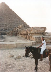 In front of the pyramid of Mykerinus/Menkaure