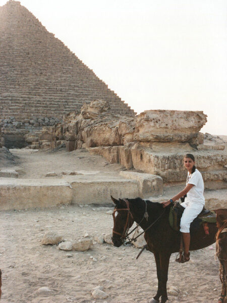 In front of the pyramid of Mykerinus/Menkaure