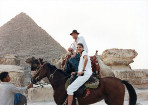 In front of the pyramid of Mykerinus/Menkaure