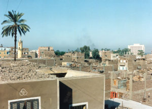 Luxor rooftops from the balcony of the Oasis Hotel