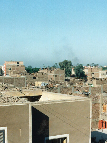 Luxor rooftops from the balcony of the Oasis Hotel
