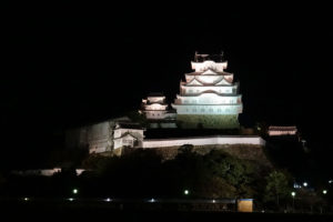 Himeji castle by night