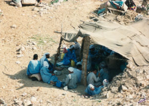 Camel guides near the pyramids