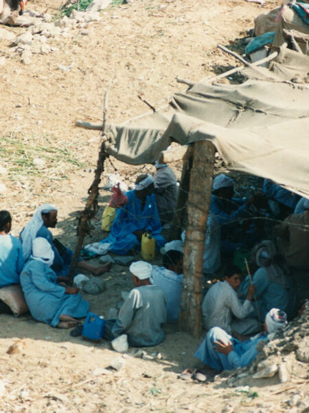 Camel guides near the pyramids