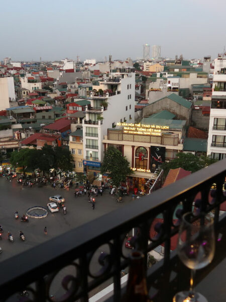 Hanoi: rooftop bar view