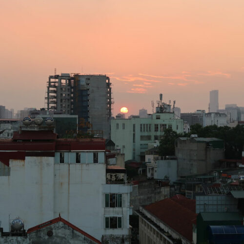 Hanoi: rooftop bar view