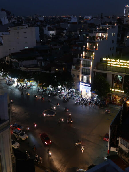 Hanoi: rooftop bar view