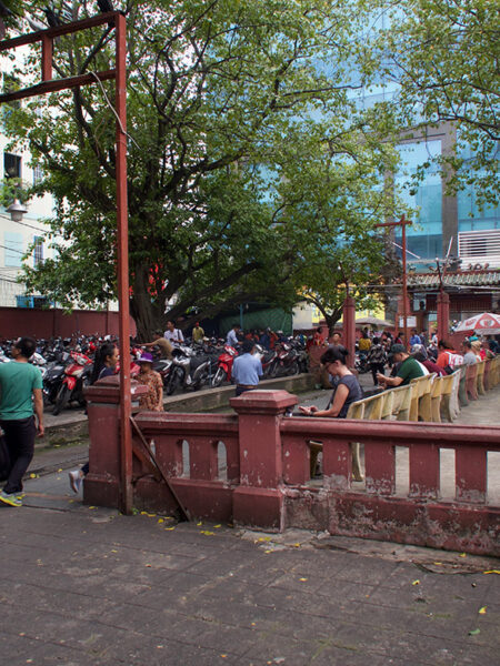 Outside the Jade Emperor Pagoda