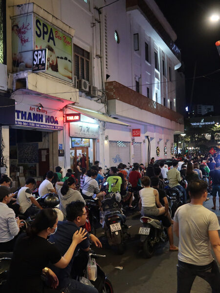 Streets of Saigon, watching the game