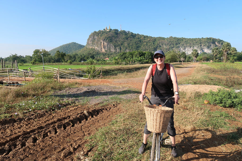 Bicycling in the fields around the Family Bat Cave