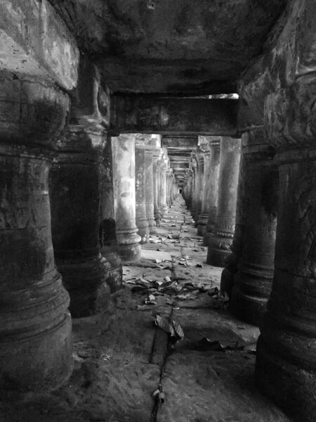 Under the causeway leading to Baphuon