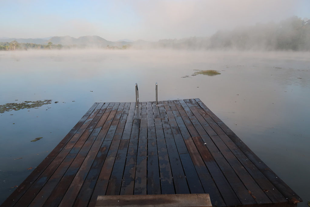 Jetty on a misty morning