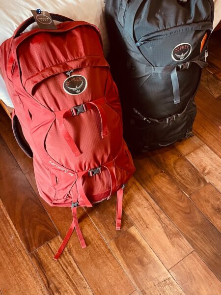 Bags packed