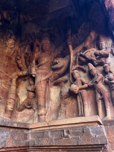 Badami cave reliefs