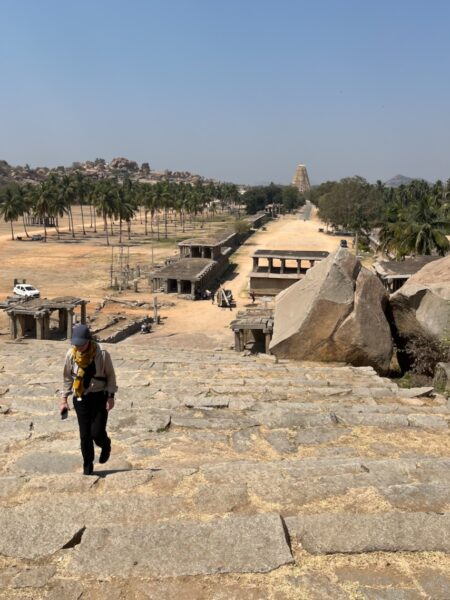 Steps at the end of the Hampi street