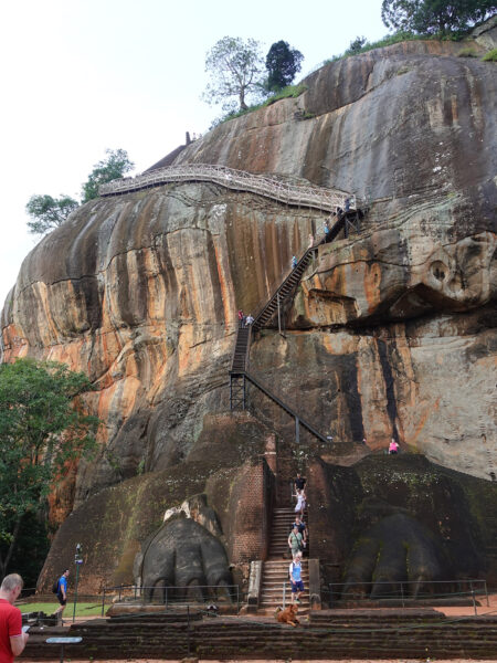 Sigiriya rock lion paws