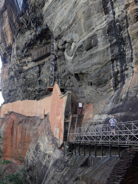 Mirror Wall and staircase up to frescoes