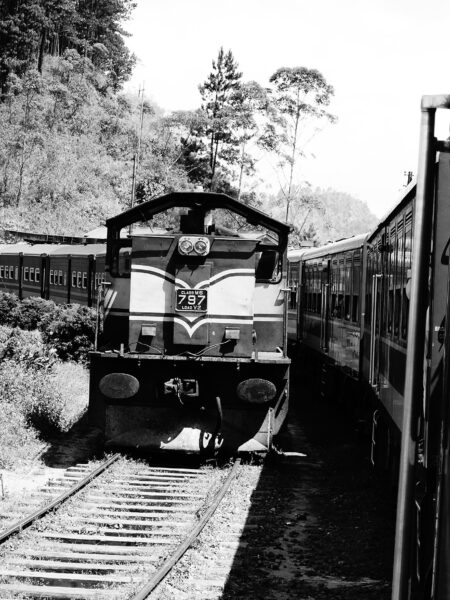 Passing another train